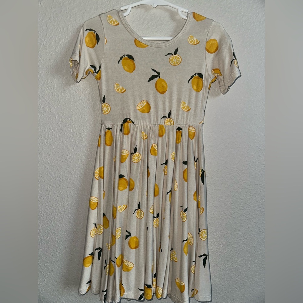 Kyte BABY Lemon Print Kids Casual Dress